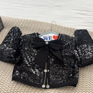 MABLE Black Satin Jacket